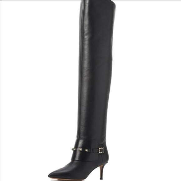 valentino rockstud over the knee boots